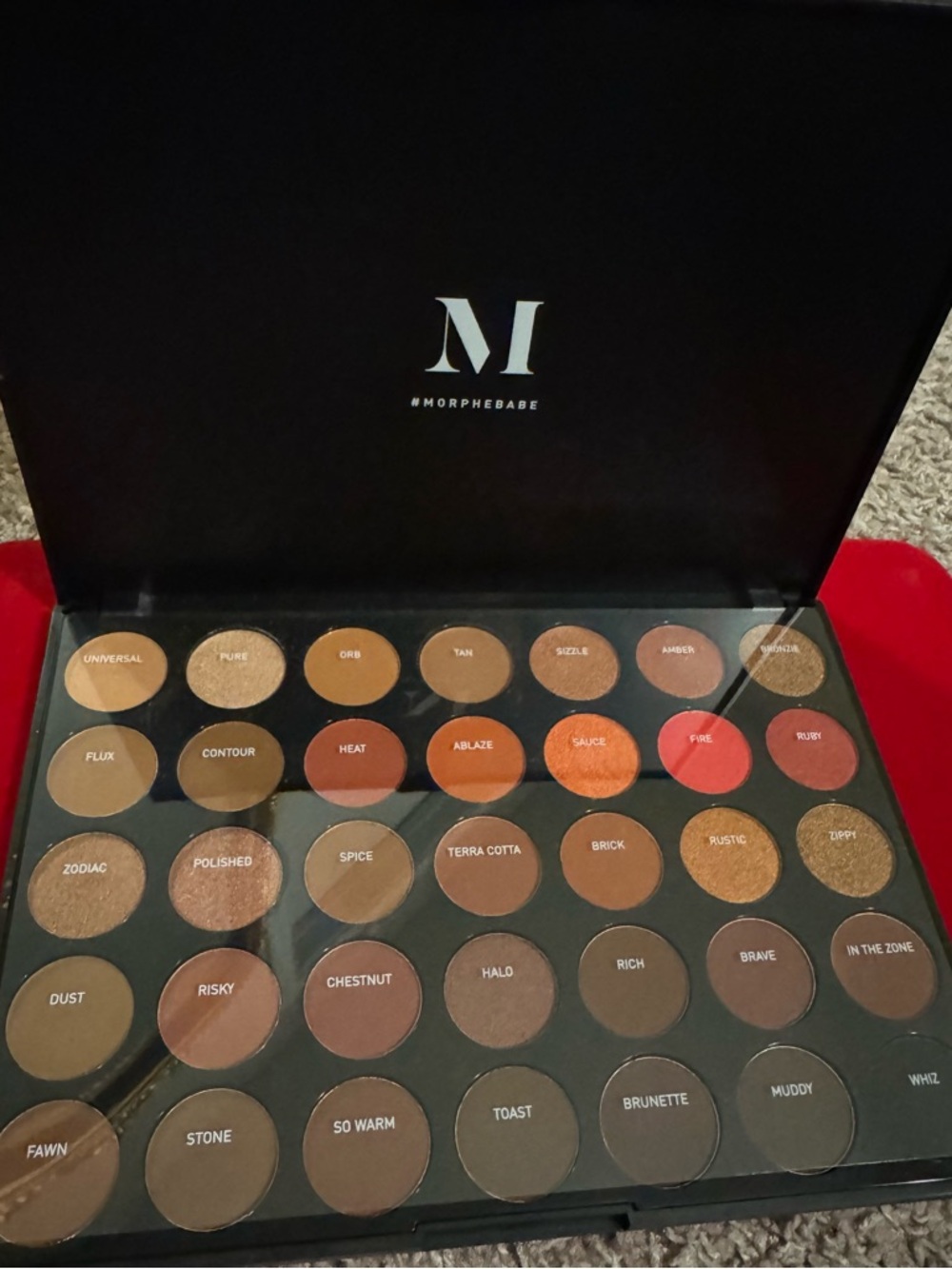 Morphe Warm Neutral & Red-Toned 35-Color Eyeshadow Palette